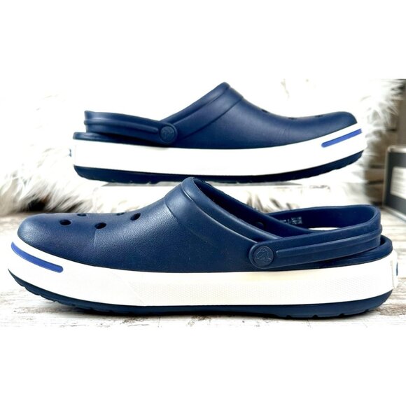 EUC! CROCS Crocband II Slip-On Clogs Men’s Size 11 Navy Waterproof Comfort - Picture 11 of 12